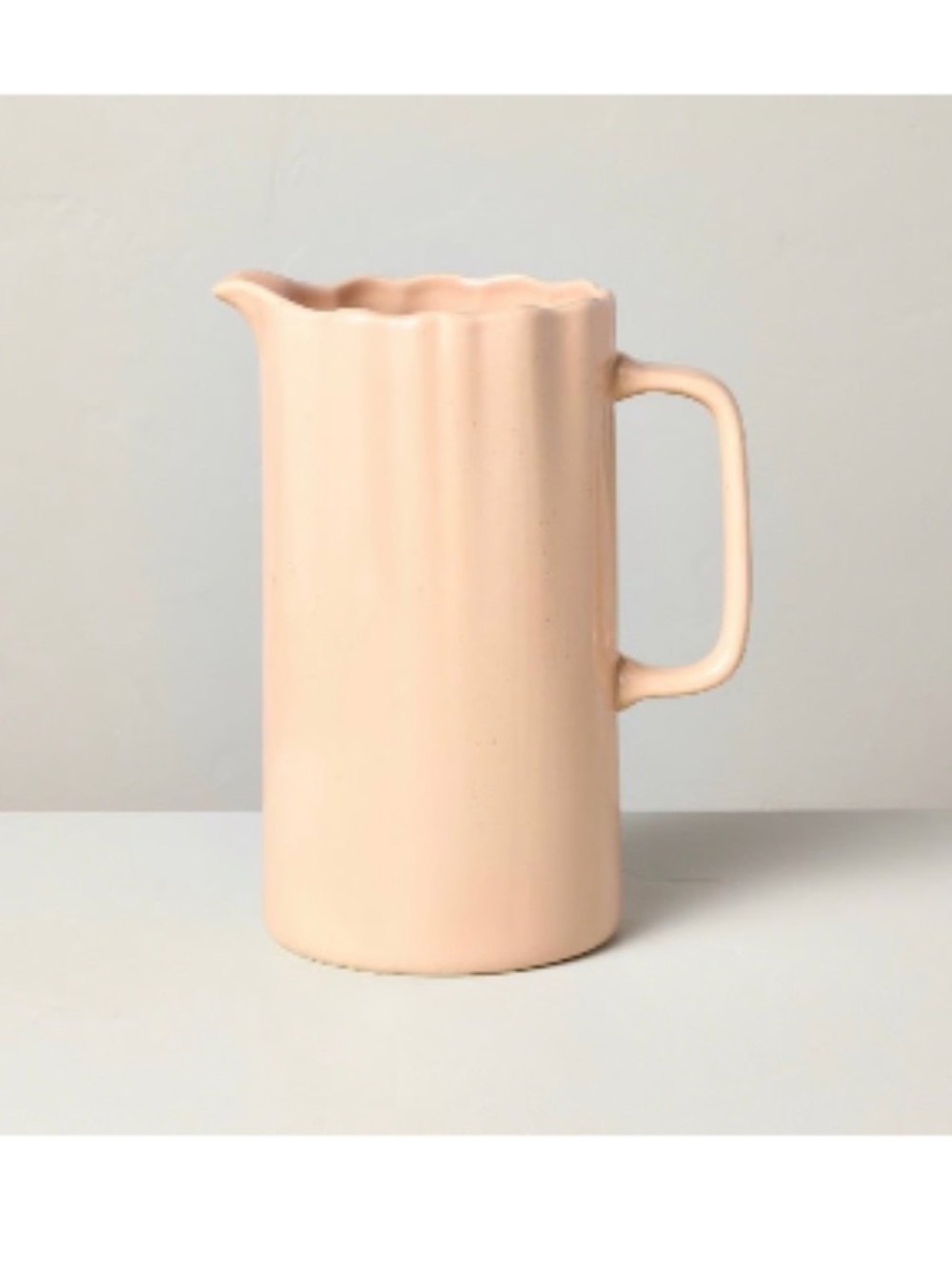 Scalloped Stoneware Beverage Pitcher Blush 65oz - Hearth & Hand with Magnolia